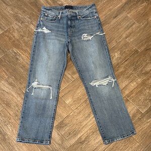Lucky Brand Women's Light Blue Ripped Jeans